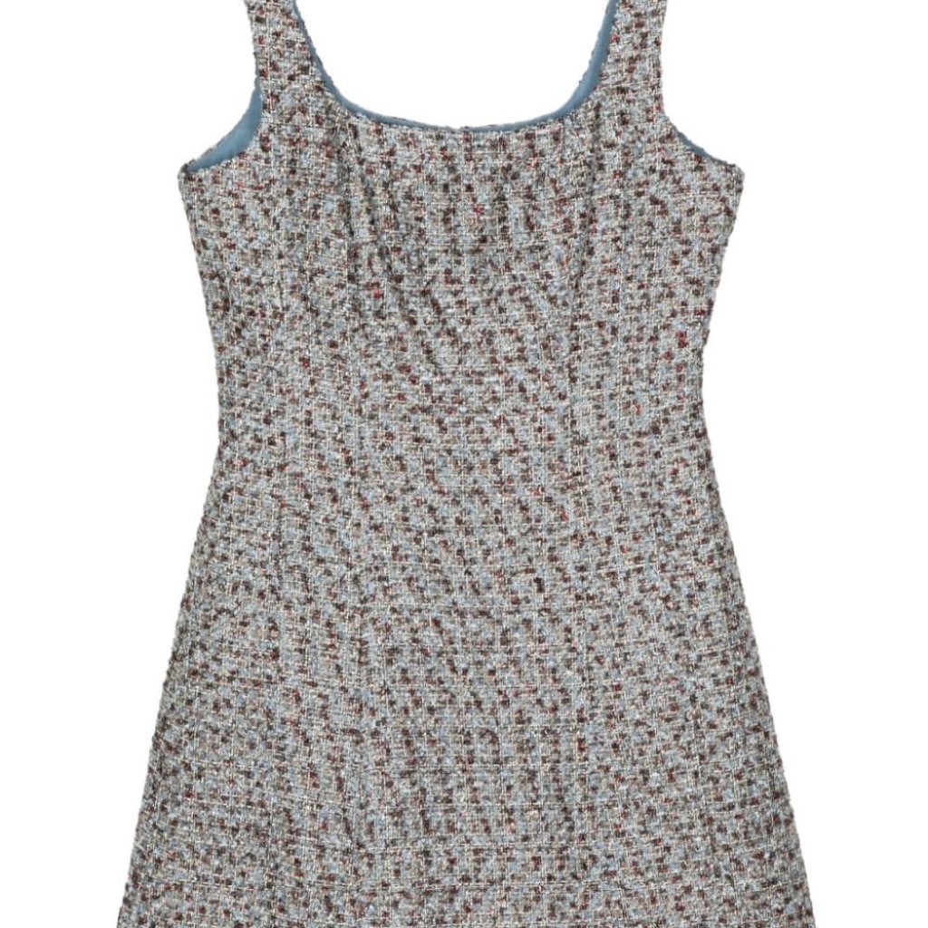 Veronica Beard Delphine Blue And Black Tweed Mini Dress